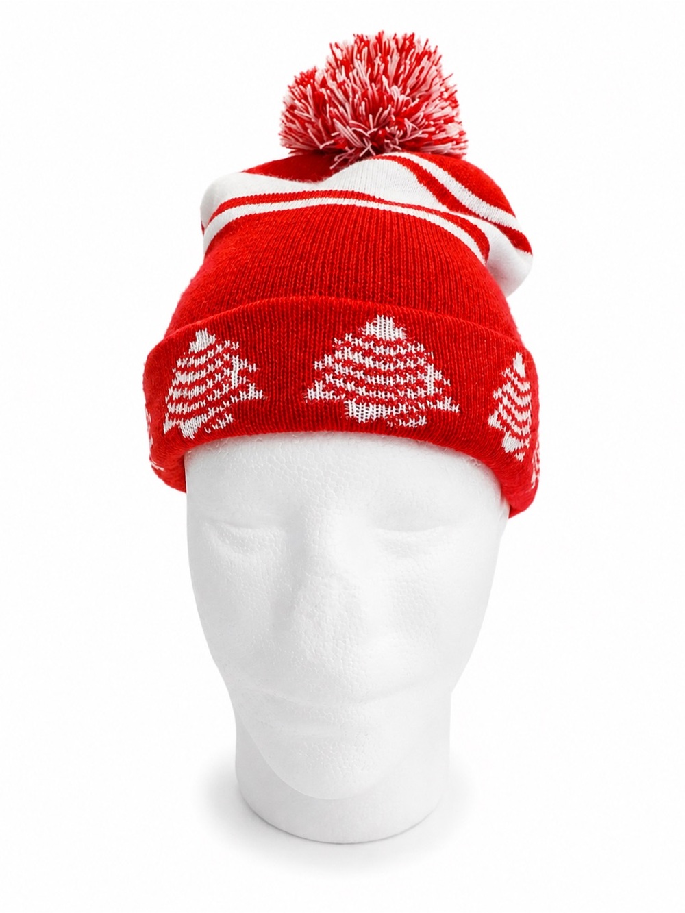 Little Debbie Christmas Tree Cakes Pom Pom Beanie Red White Holiday